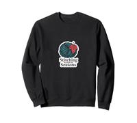 Stitching Through The Seasons Cozy Knitting Yarn Lover Sweatshirt