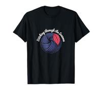 Stitching Through The Seasons Cozy Knitting Yarn Lover T-Shirt