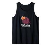 Stitching Through The Seasons Cozy Knitting Yarn Lover Tank Top