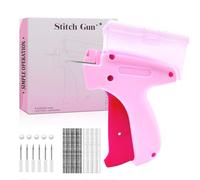 Stitchy Gun for Clothes - Handheld Stitch Tag Gun Quick Clothing Fixer Micro Tagging Gun Micro Stitch Gun for Clothes Includes 6 Needle, 5 Pearl Buttons, 1000 Black Fasteners & 1000 White Fasteners