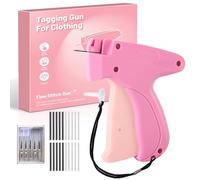 Stitchy Quick Clothing Fixer - Instant Stitch Tool for Clothes, Pink Portable Stitch Gun with 5 Needles & 2000 Fasteners, Quick Hemming, Tagging & Repair for Denim, Curtains, Quilts