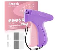Stitchy Quick Clothing Stitch Gun,Handheld S-titch Quick Gun, Micro Sewing Gun Tagging Gun Kit Includes 6 Needle, 1000 Black & 1000 White Fasteners (Purple)