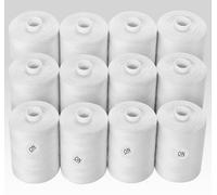 Stiverse 12 Pcs White Sewing Thread, 1000 Yard Polyester White Thread for Sewing, All Purpose Sewing Thread, Threads for Sewing Machine/Hand Sewing/Hand Quilting