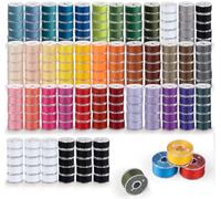 StiVerse 210Pcs Prewound Thread with Bobbin, 36 Colors Sewing Thread, SizeA Class15 Bbobbins for Sewing Machine, Sewing Machine Accessories for Singer/Brother/Janome/Embroidery Machine