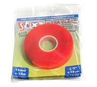 Stix2 12 mm x 15 m Ultra Clear Tape (Pack of 2)