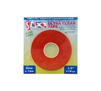 Stix2 Double Sided Ultra Clear Very High Tack Adhesive Tape, 6mm x 15m