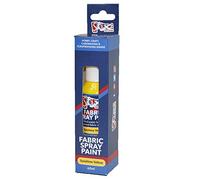 Stix2 Fabric Fashion Spray Paint Permanent Art & Craft T-Shirt Textiles Assorted Colours (Sunshine Yellow)