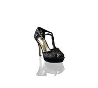 STK TOP STAKA Womens Pump Heel Sandals Ladies Crystal Platform Stiletto High Heel Shoes Size UK