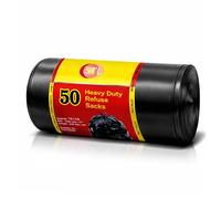 STL black bin bags 70L (50 pack) heavy duty bin liners bags, rubbish bags, extra strong bin bag, trash refuse sacks, Perfect for Everyday Use dustbin bags for Household, Office, Kitchen & Caterers