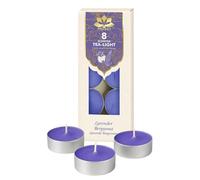 STL Breezy Scented Tea Lights - 8 Pack Strong Fragrance Tea Light Candles, Long Lasting Candle Tealights for Home Decor, Wax Burners & Relaxation (Lavender)