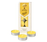 STL Breezy Scented Tea Lights - 8 Pack Strong Fragrance Tea Light Candles, Long Lasting Candle Tealights for Home Decor, Wax Burners & Relaxation (Cedarwood Vanilla)