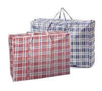STL Laundry Bags Pack Of 2 Storage Bag 140gsm Reusable Packing Bags, Medium Laundry Bags with Zips, Strong Durable Storage Bags for Moving House Shopping and Laundry,Waterproof moving bags-58X58X30CM