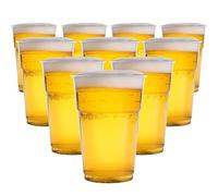 STL Pack of 200 Clear Plastic Half Pint Cups 330ml, 1/2 Disposable Beer Glasses Tumblers, BPA-Free, Recyclable, Sturdy & Crack-Resistant Beer Cups for Parties, BBQs, Events & Festivals