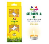 STL Pack of 24 CitronellaTealights Candles, 4-Hour Burn Scented Candles for Indoor & Outdoor Use, Citronella Candle, Insect-Repellent Tea Lights for Patio, Picnics or Camping, Garden & Home- Yellow