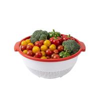 STL Plastic Colander Strainer Bowl, Food Washing Drain Basket for Pasta Rice Vegetables Salad, Large Kitchen Colander Sieve Drainer, Lightweight Food Strainer Kitchen Accessories (25)