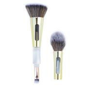 Stlalsa Natural Hair Makeup Brush, Professional Grade Wood Handle, Brown, 6 Inch Length, Soft Bristles, Blending Capability, Powder and Foundation Application