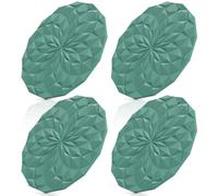 STLIAN Silicone Trivet Mats - 4 Pack Pot Holders - 18.8cm Thickened Hot Pads for Hot pots, Pans and Dishes, Heat Resistant Silicone Trivet for Table and Counter Top Teal Blue