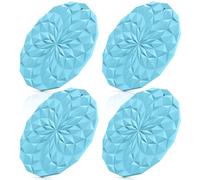 STLIAN Silicone Trivet Mats - 4 Pack Pot Holders - 18.8cm Thickened Hot Pads for Hot pots, Pans and Dishes, Heat Resistant Silicone Trivet for Table and Counter Top Blue