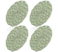 STLIAN Silicone Trivet Mats - 4 Pack Pot Holders - 18.8cm Thickened Hot Pads for Hot pots, Pans and Dishes, Heat Resistant Silicone Trivet for Table and Counter Top Desert Sage