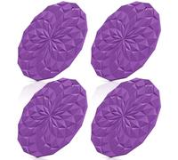 STLIAN Silicone Trivet Mats - 4 Pack Pot Holders - 18.8cm Thickened Hot Pads for Hot pots, Pans and Dishes, Heat Resistant Silicone Trivet for Table and Counter Top Deep Purple