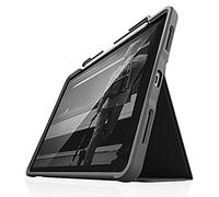 STM Bags Dux Plus Case Folio Protective Case for Apple iPad Air 10.9 Inch (2020) - Black/Transparent [Apple Pencil Holder I Military Standard I Water-Repellent I Stand Function I Wake/Sleep]