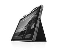 STM Bags Dux Plus Case Folio Protective Case for Apple iPad Pro 11 Inch (2020 & 2018) - Black/Transparent [Charges Apple Pencil 2 Wirelessly I Military Standard I Water-Repellent I Stand Function I Wake / Sleep ]