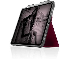 STM Bags Studio Case Folio Protective Case for Apple iPad Pro 12.9 Inch (2020 & 2018) - Dark Red/Transparent [Transparent Back, Stand Function, Wake/Sleep, Apple Pencil Compartment]