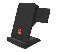 STM ChargeTree Go - Portable 3-in-1 Wireless Charging Station for iPhone/Samsung/Android (15W/7.5W), AirPods (5W), Apple Watch (3W) - Qi Certified Charging Stand - Black (stm-931-322Z-02)