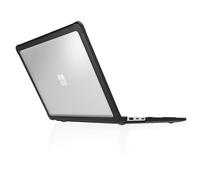 STM Dux Case for Microsoft Surface Laptop 7th Edition (13.8") - Slim Rugged Protective Shell with Transparent Back, Non-Slip Feet, Open-Hinge Cooling, TPU Clip-On Design - Black
