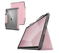 STM Dux Plus for 11" iPad Air (2024 M2 6th/ 10.9" 5th/ 10.9" 4th Gen): Ultra Protective, Lightweight with Clear Back, Apple Pencil Holder, Battery Saving On/Off Cover - Pink