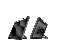 STM Dux Swivel Case for iPad (A16/10th Gen) - 360° Rotating Stand with Hand Strap, Rugged Protection, Apple Pencil USB-C/Gen 1 Storage, Clear Back - Perfect for Frontline and Service Workers - Black.