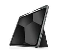 STM Goods Dux Plus Protective Case Compatible with Apple iPad Air 13 Inch (2024 - M2) - Black/Transparent (Apple Pencil Pro Holder, Military Standard, Water-Repellent, Stand Function, Wake/Sleep)