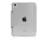 STM OPP Case for iPad mini (A17 Pro/6th Gen) - Ultra-Slim Folio Cover with Origami Stand, Crystal Clear Back, Drop Protection, Integrated Apple Pencil Holder, Easy Port Access - Grey