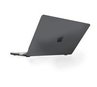 STM Studio Case for MacBook Pro 14-Inch M1 2021, M2 2023, M3 2023 A2442, A2779, Lightweight Transparent Plastic Hard Shell with Raised Textured Feet to Prevent Sliding - Dark Smoke