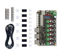 STM32F072 for CAN Bus for 3D Printer, 6-Channel USB Expansion Board | STM32F072 Controller, 6x USB 2.0 & CAN Ports, 25A for Total Power, FR-4 PCB, Fan & RGB Control, Safe Operation