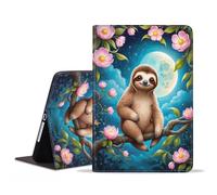 stmedazm Case for iPad (A16) 11th Generation 11 Inch 2025, iPad 10th Generation 10.9 Inch 2022, Premium PU Leather Folding Stand Cover with Auto Wake/Sleep - Cute Sloth