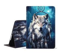 stmedazm Case for Samsung Galaxy Tab S11 11-Inch 2025 Tablet (Model: SM-X730/X736B), Premium PU Leather Folding Stand Cover with Auto Wake/Sleep - Dreamcatcher Wolf