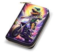 stmedazm Credit Card Holder Wallets for Women, RFID Blocking Small Leather Card Case Wallet with Zipper Accordion Wallets, Python, stm-Card Cases-132