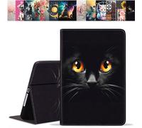 stmedazm for iPad 10th Generation 10.9 Inch 2022 Case, Premium PU Leather Folding Stand Case with Auto Sleep/Wake for iPad 10.9" 10th Gen - Cute Black Cat Face
