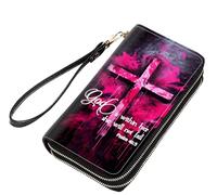 stmedazm Mexican Flag Mayan Aztec Totem Print Women Large Capacity PU Leather Double Zipper Wallet, Multifunctional Clutch Purse for Cash/Card/Coin/Smart Phone, stm-Women Double Zipper Wallet-184