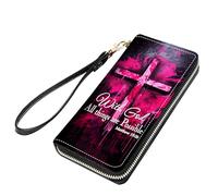 stmedazm Mexican Flag Mayan Aztec Totem Print Women Large Capacity PU Leather Zip Around Wallet, Multifunctional Clutch Purse for Cash/Card/Coin/Smart Phone, stm-women wallet-165