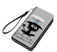 stmedazm Python Print Women Large Capacity PU Leather Double Zipper Wallet, Multifunctional Clutch Purse for Cash/Card/Coin/Smart Phone, stm-Women Double Zipper Wallet-148