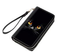 stmedazm Watercolor Art Sea Turtle Print Women Large Capacity PU Leather Double Zipper Wallet, Multifunctional Clutch Purse for Cash/Card/Coin/Smart Phone, stm-Women Double Zipper Wallet-083