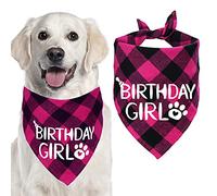 STMK Dog Plaid Bandana Triangle Scarf for Medium Large Dogs - Girl Birthday Supplies