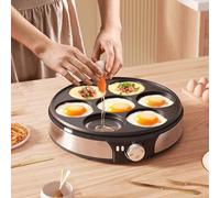 STMKB 7-Hole Omelette Pan, Household Egg Burger Maker Pan, Quick Heating in 5 Minutes, Suitable for a Variety of Ingredients, Suitable for 2-4 People