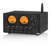 STMKB Audio Preamplifier, 5-band EQ Equalizer with VU Meter, Independent Control Knob, Dynamically Decorate The Audio Environment, Bringing More Visual and Auditory Effects.