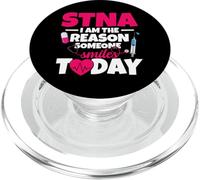 STNA Nurse Night Shift Smiles State Tested Nursing Assistant PopSockets PopGrip for MagSafe