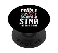 STNA Nurse RN Ask Me How State Tested Nursing Assistant PopSockets Adhesive PopGrip