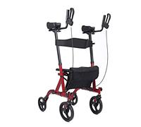 STNOP Fold Up Walking Frame Walkers,Walker For The Elderly And Handicapped Padded Armrest And Backrest, Tall Rolling Mobility Walking Aid With Basket Rollator Walker