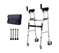 STNOP Rollator Walkers 4 Wheel Walker,Deluxe Two Button Folding Walker,Upright Walker,Lightweight And Portable,Elderly, Ped,Material: Aluminum Alloy, Load-Bearing: 40,